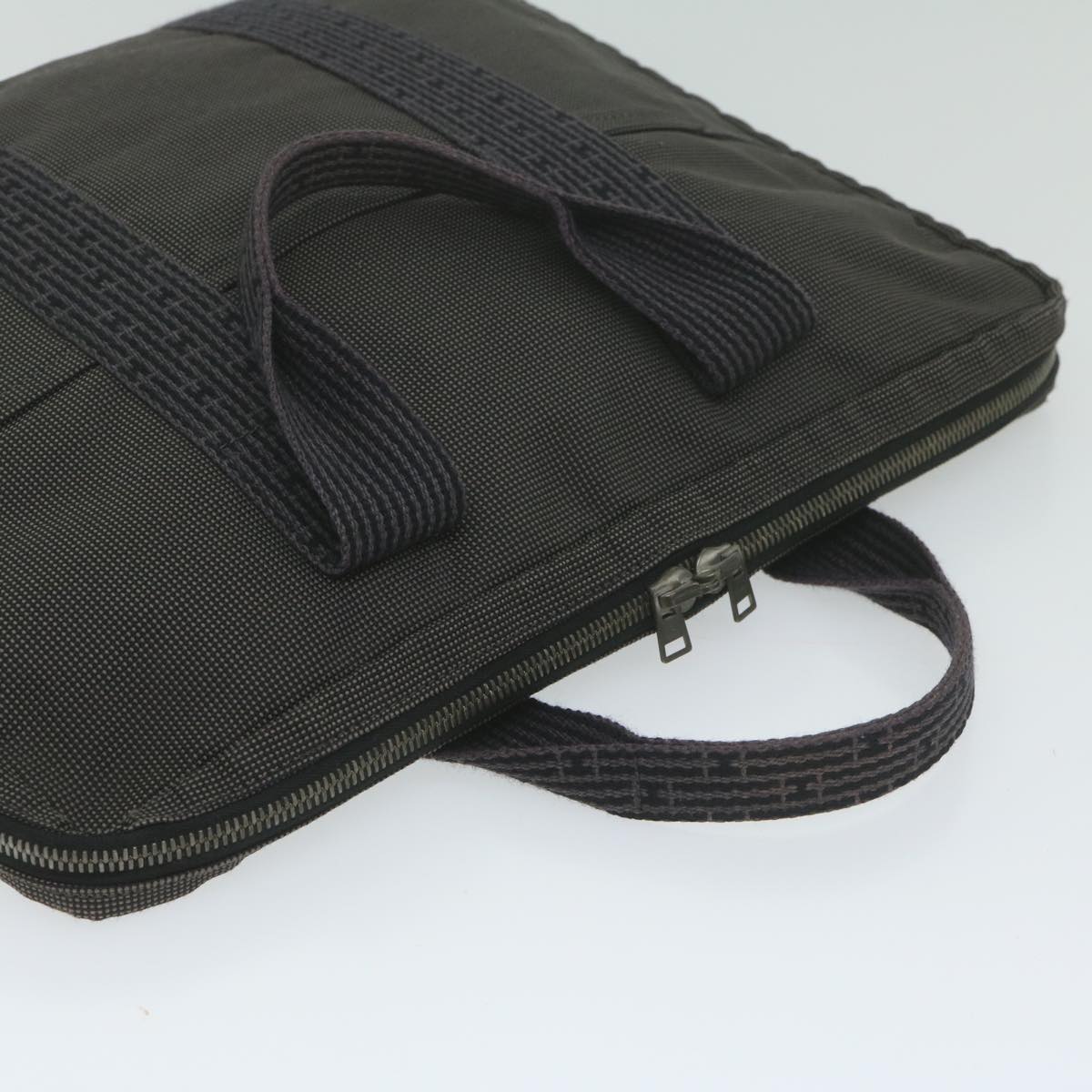 Hermès Herline Grey Canvas Briefcase Bag (Pre-Owned)