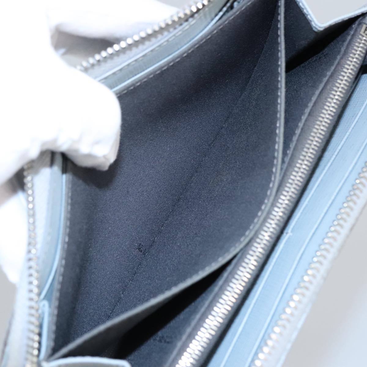 Fendi Continental Blue Leather Wallet  (Pre-Owned)