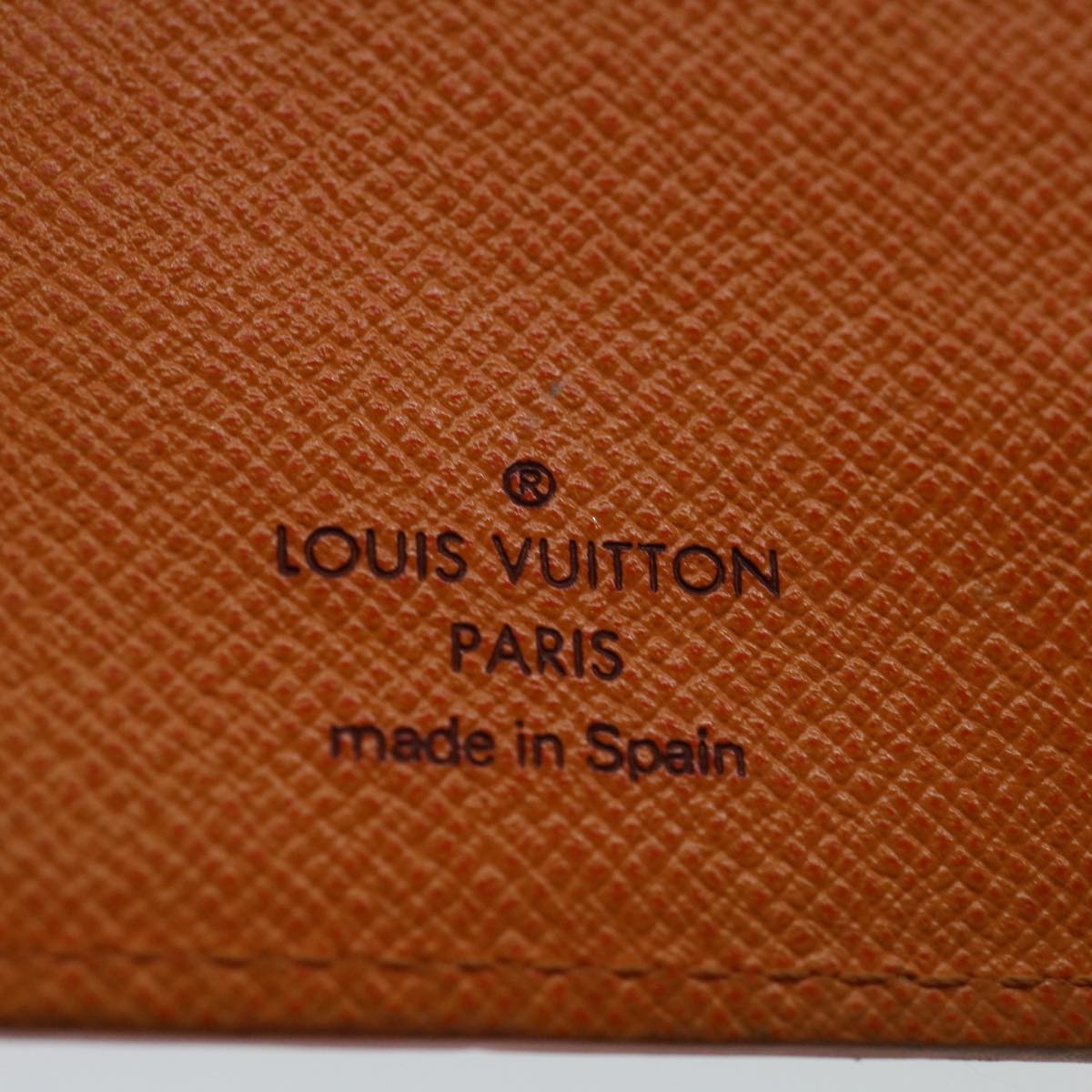 Louis Vuitton Agenda Pm Orange Leather Wallet  (Pre-Owned)