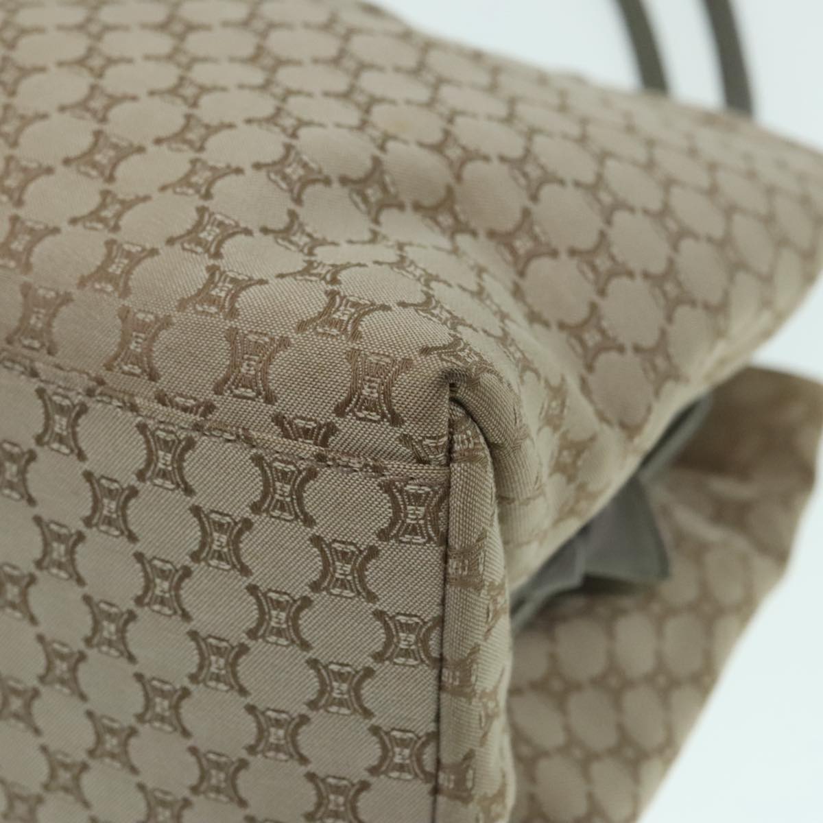 Céline Macadam Beige Canvas Shoulder Bag (Pre-Owned)