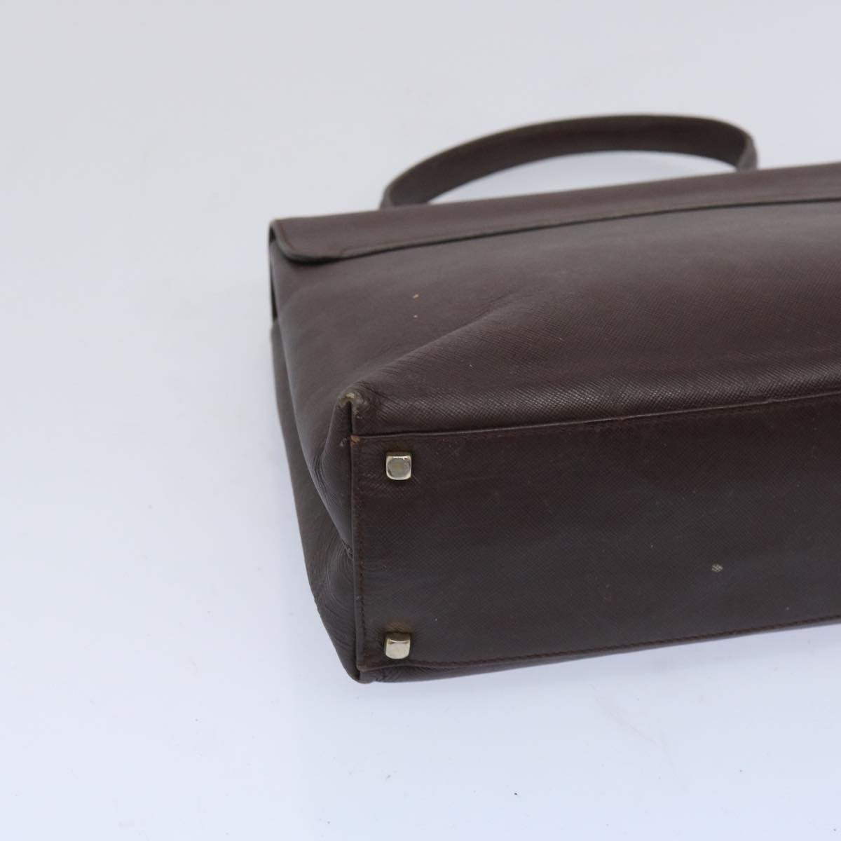 Salvatore Ferragamo Gancini Brown Leather Handbag (Pre-Owned)