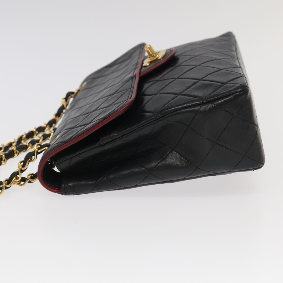 Chanel Coco Mark Black Leather Shoulder Bag (Pre-Owned)