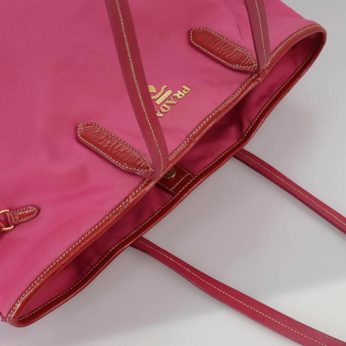 Prada Tessuto Pink Synthetic Tote Bag (Pre-Owned)