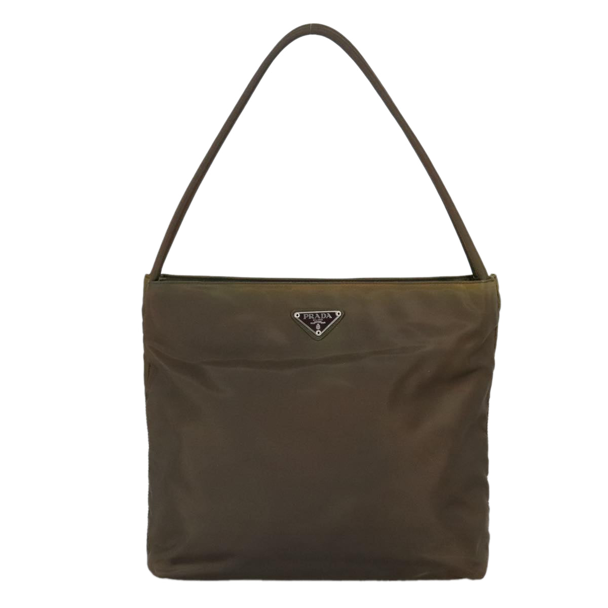 Prada Khaki Synthetic Tote Bag (Pre-Owned)