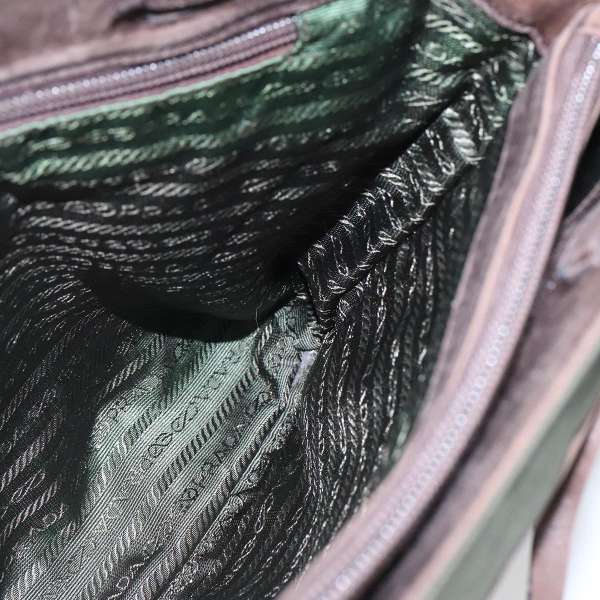 Prada Khaki Synthetic Tote Bag (Pre-Owned)