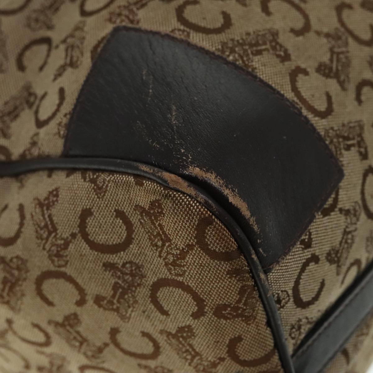 Céline C Brown Canvas Travel Bag (Pre-Owned)