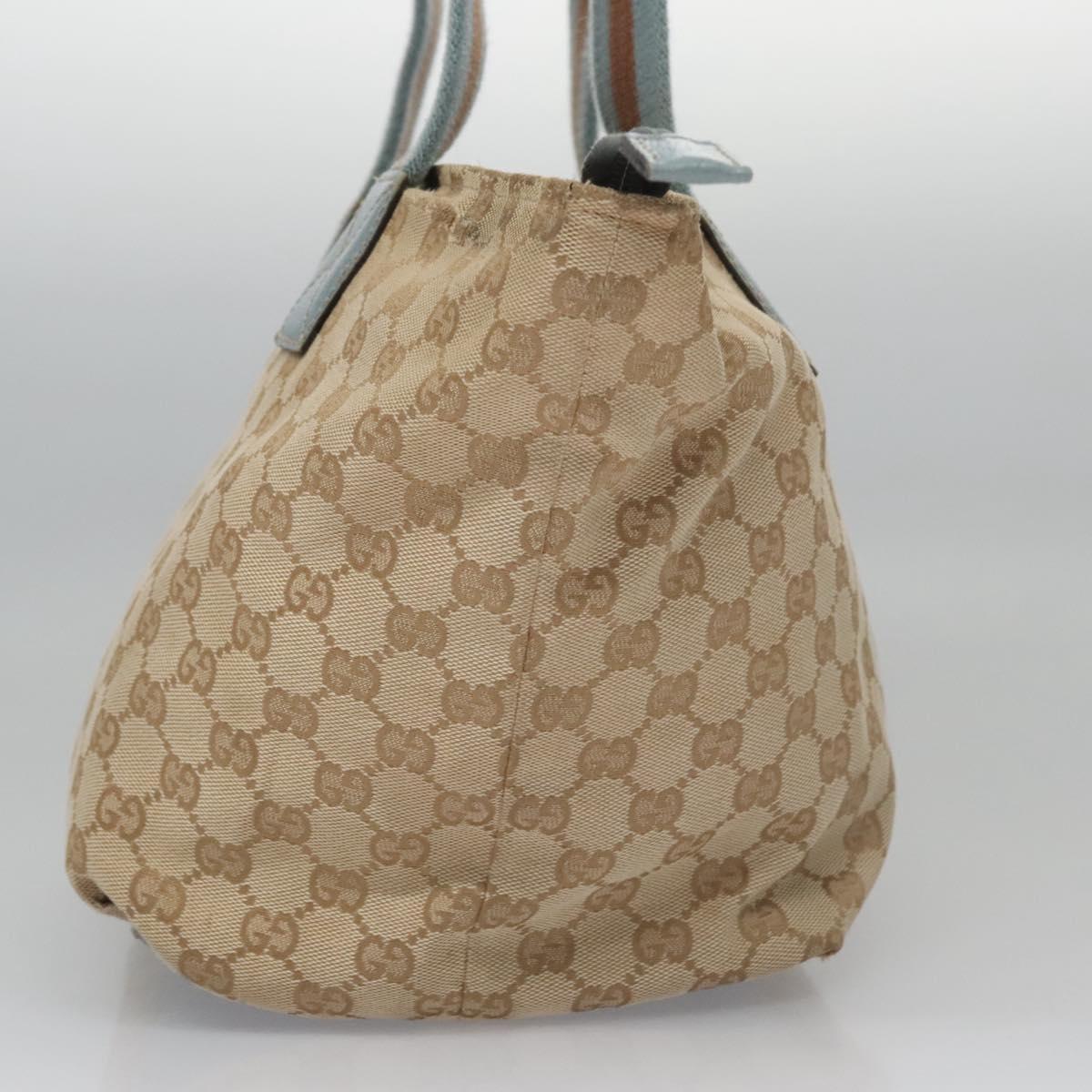 Gucci Gg Canvas Beige Canvas Handbag (Pre-Owned)