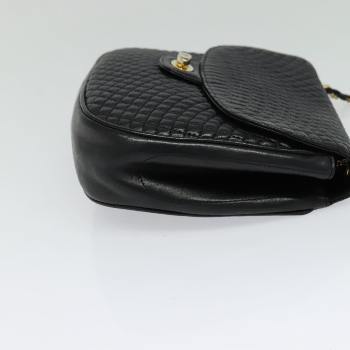 Bally Black Leather Shoulder Bag (Pre-Owned)