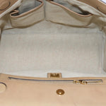 MCM Visetos Beige Leather Tote Bag (Pre-Owned)