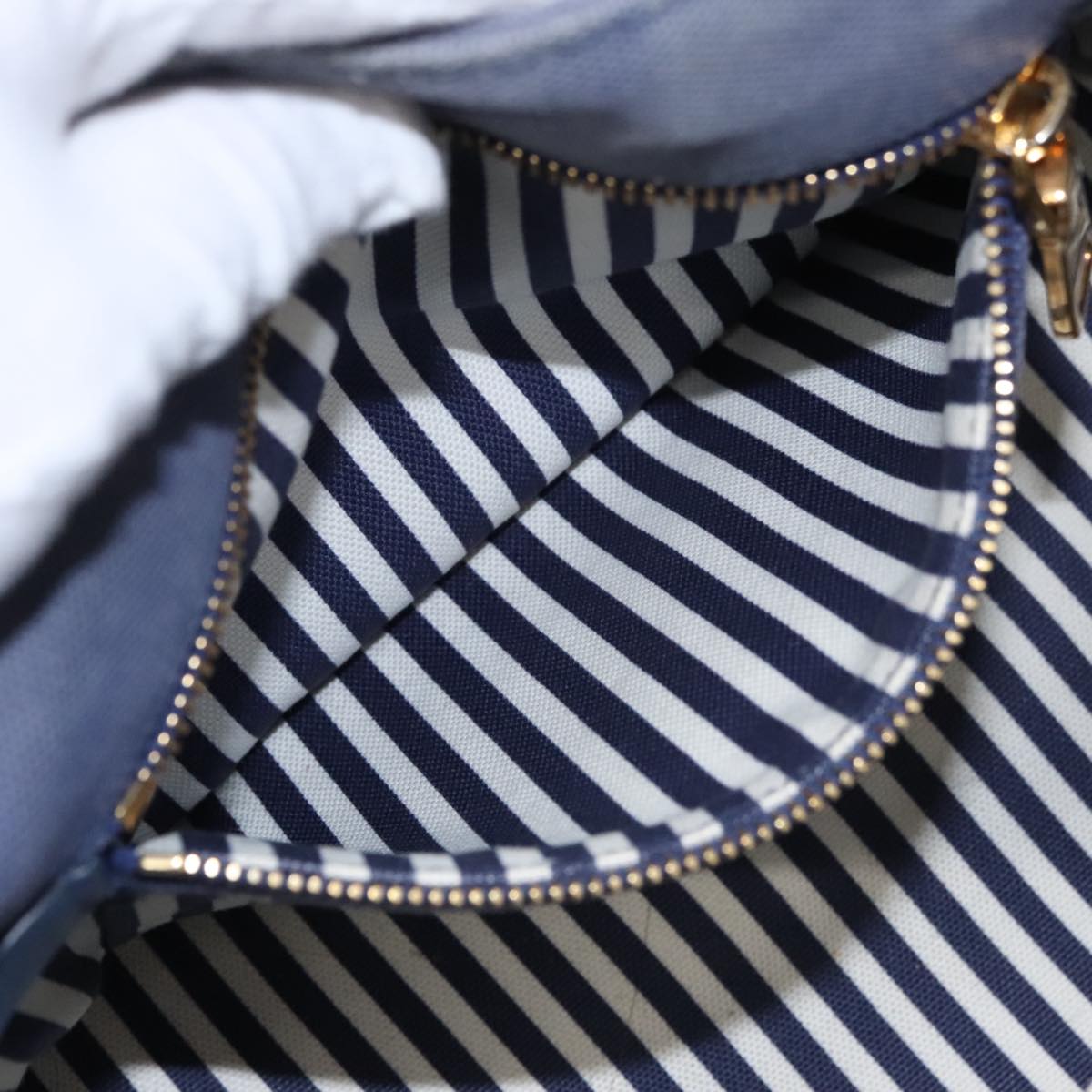 Prada Canapa Blue Canvas Handbag (Pre-Owned)