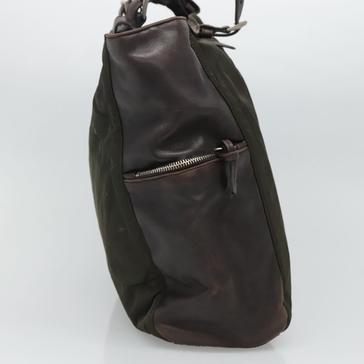 Prada Tessuto Green Synthetic Tote Bag (Pre-Owned)