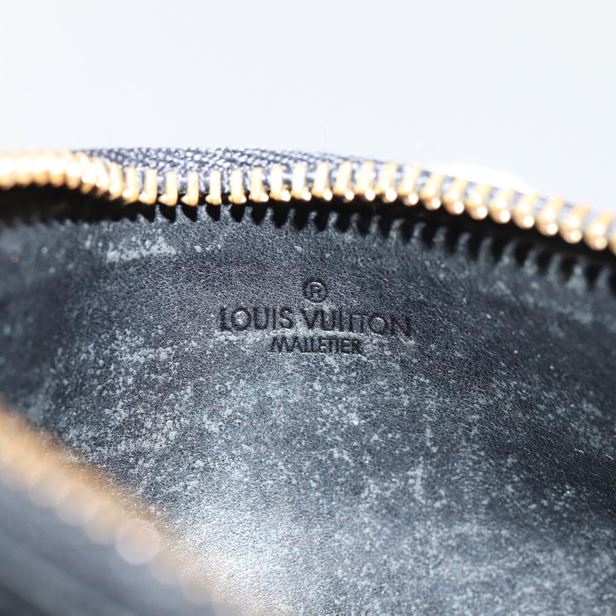 Louis Vuitton Pochette Clés Black Leather Wallet  (Pre-Owned)