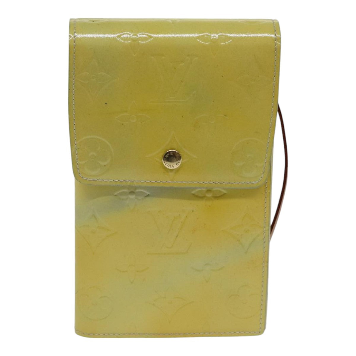 Louis Vuitton Walker Yellow Patent Leather Clutch Bag (Pre-Owned)