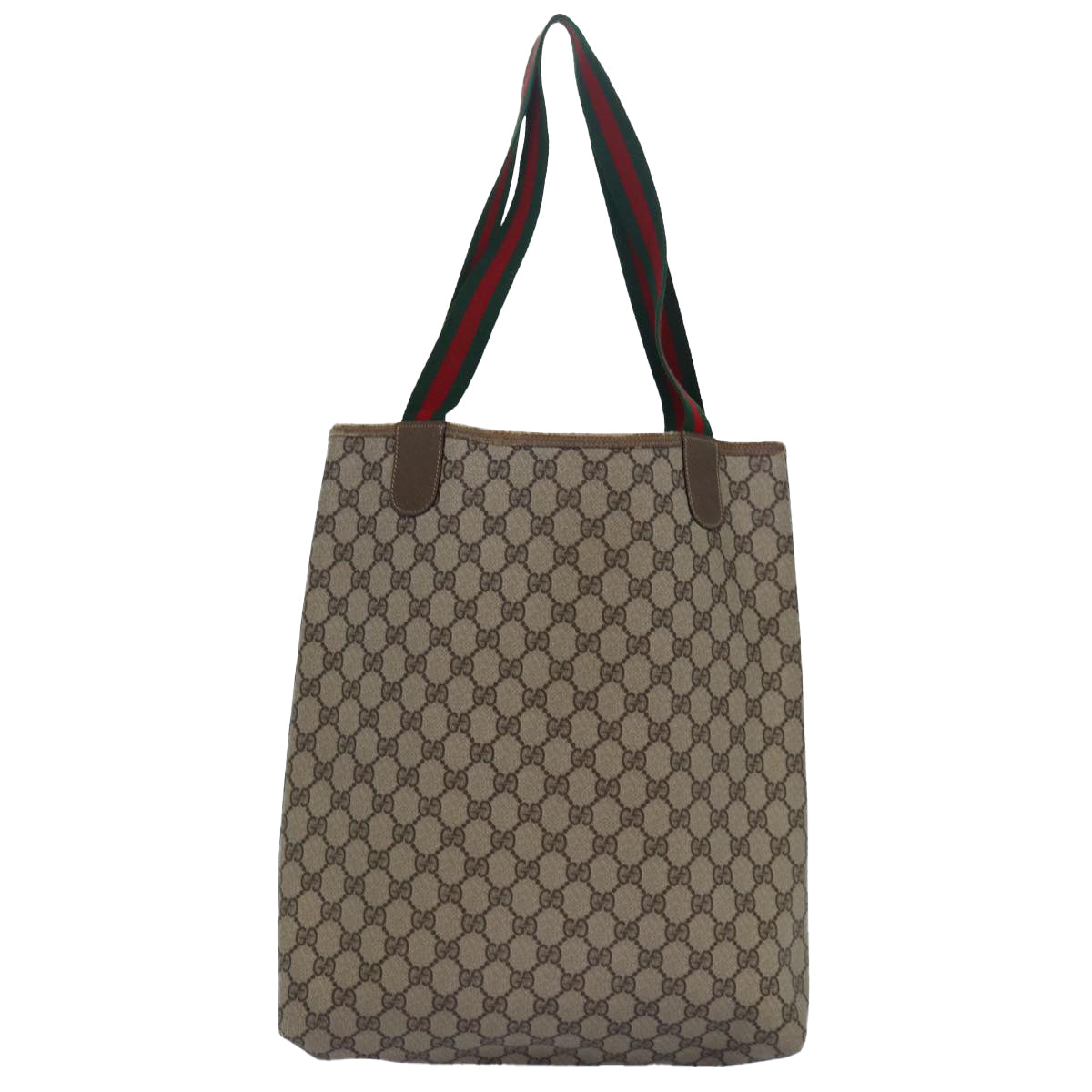 Gucci Sherry Beige Canvas Tote Bag (Pre-Owned)