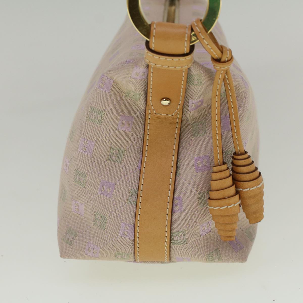 Bally Pink Canvas Shoulder Bag (Pre-Owned)