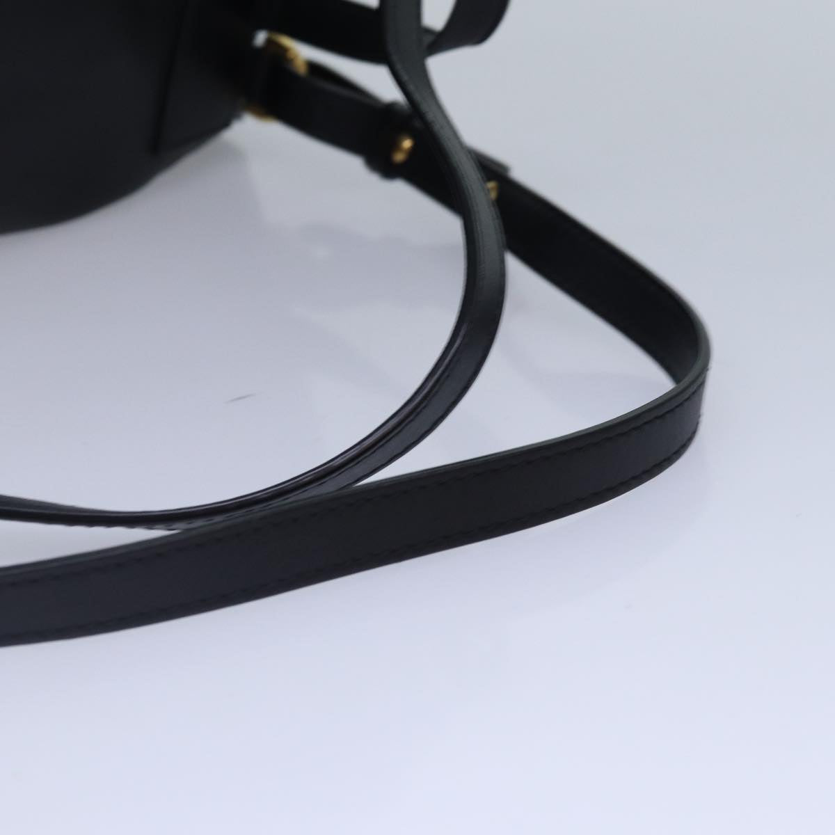 Versace Virtus Black Leather Backpack Bag (Pre-Owned)