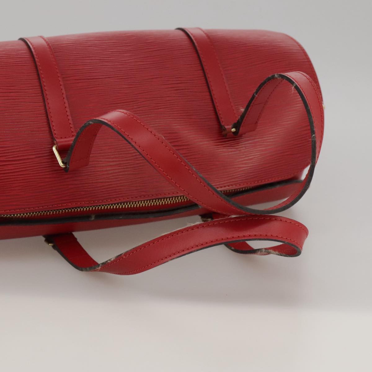 Louis Vuitton Soufflot Red Leather Handbag (Pre-Owned)