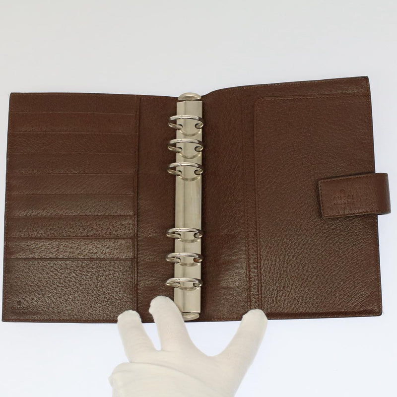 Gucci Couverture Agenda Brown Leather Wallet  (Pre-Owned)