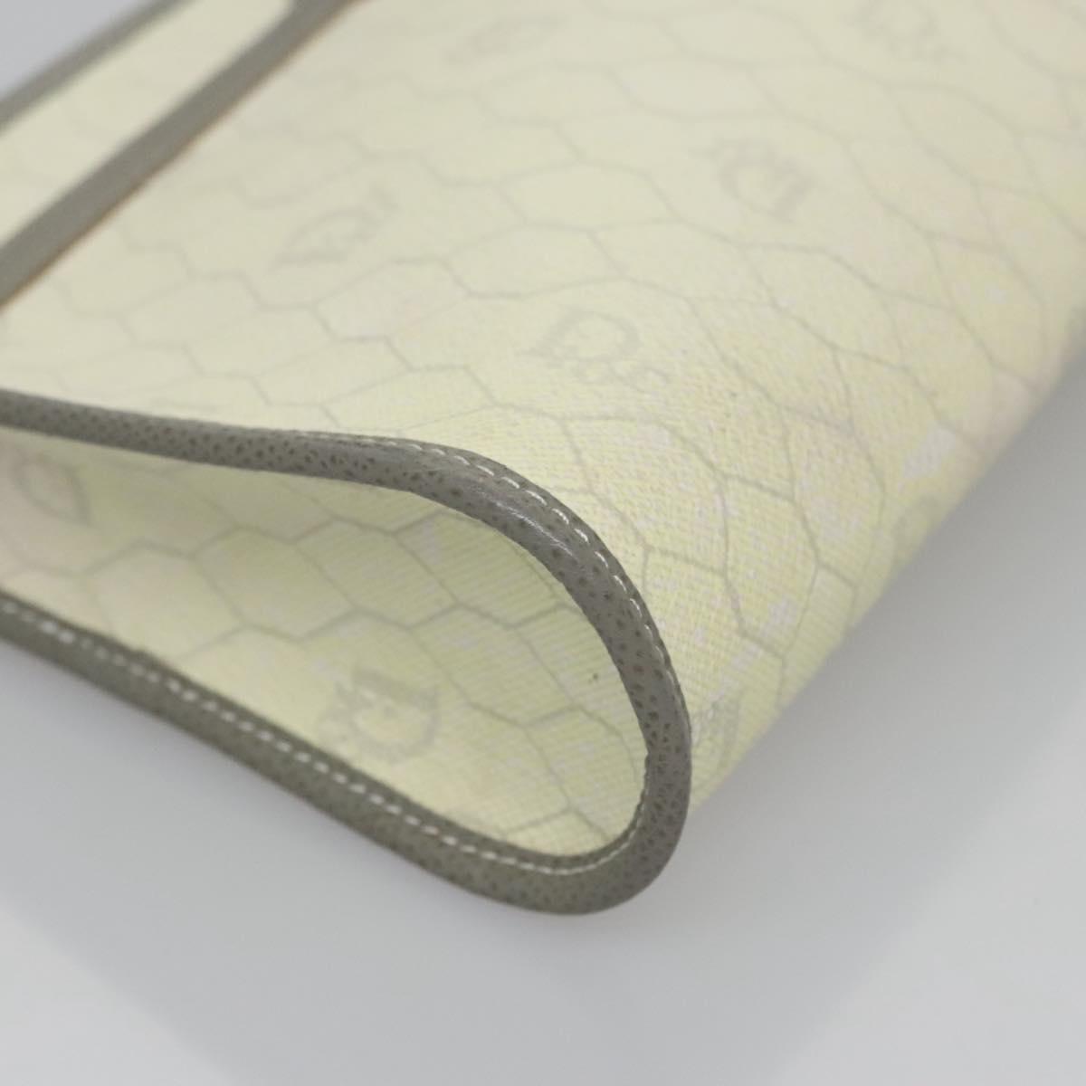 Dior Honeycomb Ecru Canvas Clutch Bag (Pre-Owned)