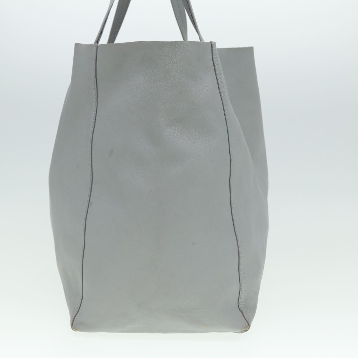 Céline Cabas Horizontal Grey Leather Tote Bag (Pre-Owned)