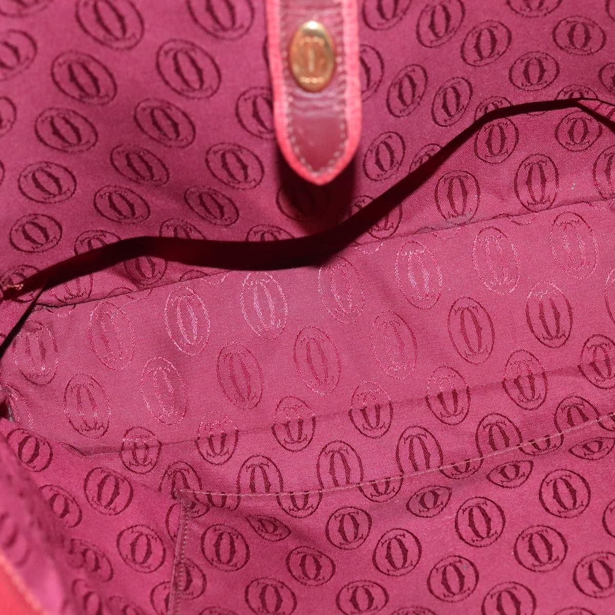Cartier Must De Cartier Red Leather Tote Bag (Pre-Owned)