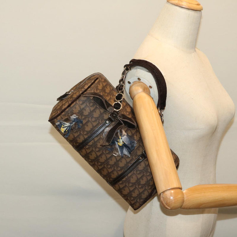Dior Trotter Brown Canvas Handbag (Pre-Owned)