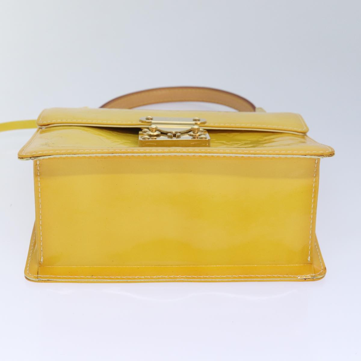 Louis Vuitton Spring Street Yellow Patent Leather Handbag (Pre-Owned)