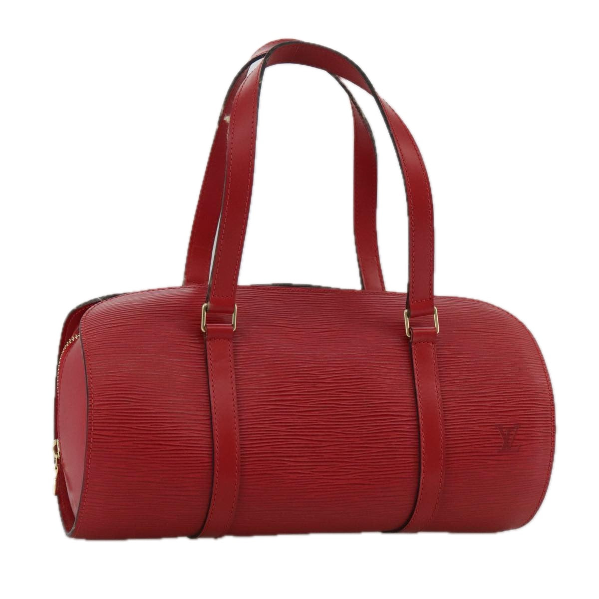 Louis Vuitton Soufflot Red Leather Handbag (Pre-Owned)