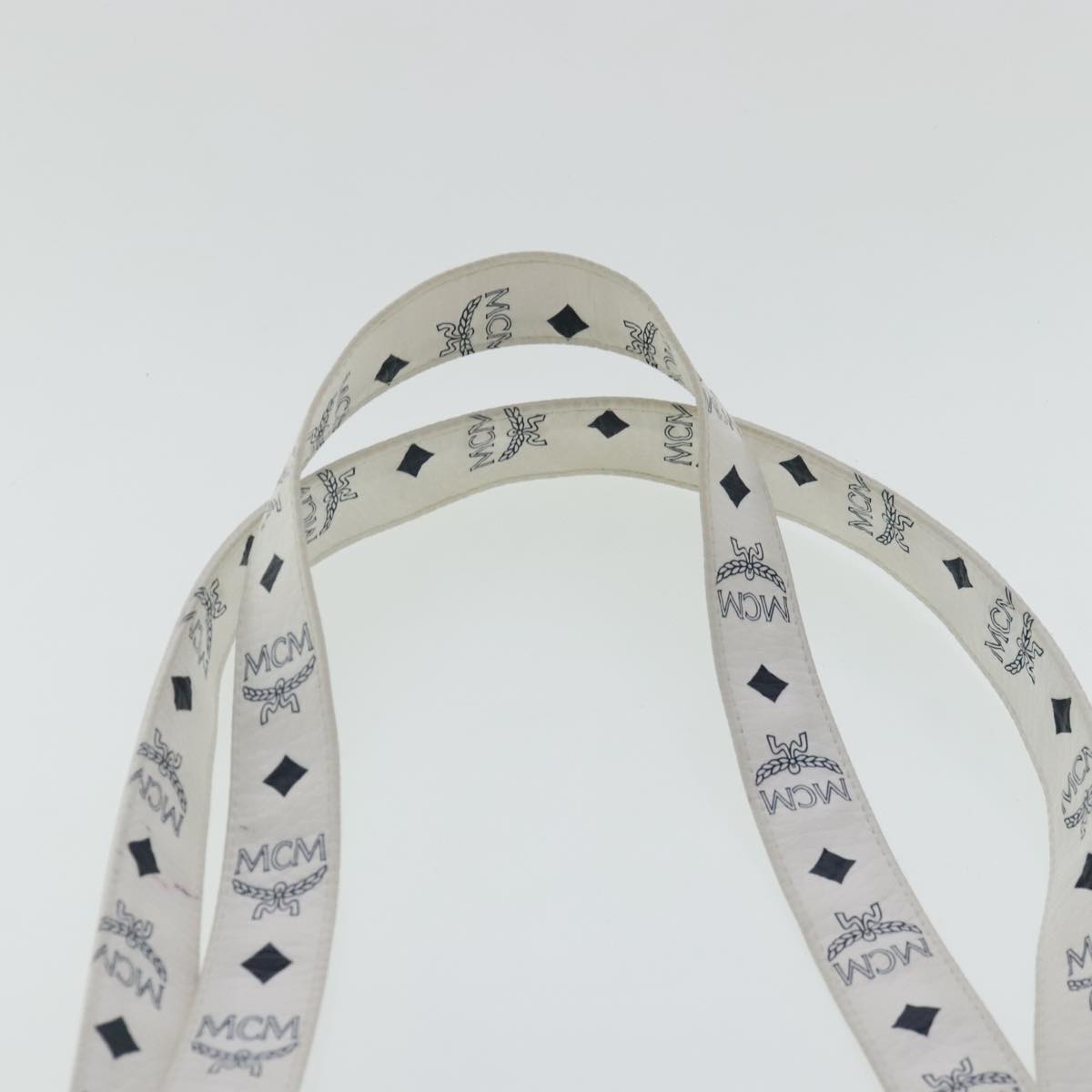 MCM Visetos White Canvas Tote Bag (Pre-Owned)