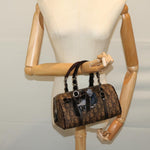 Dior Romantique Brown Canvas Handbag (Pre-Owned)