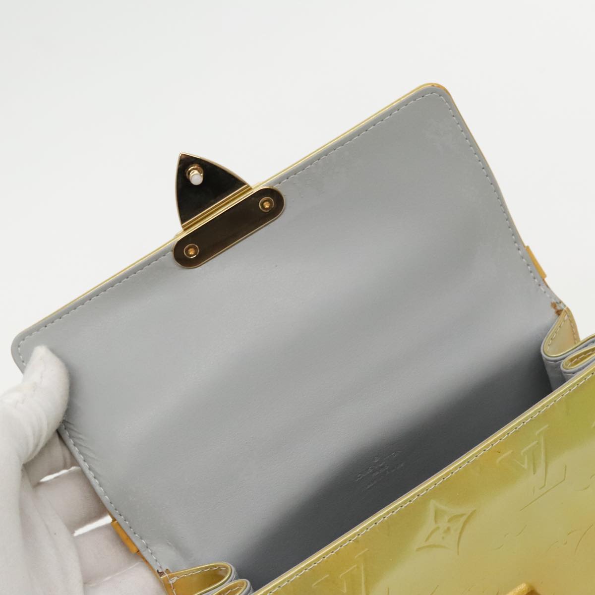 Louis Vuitton Spring Street Yellow Patent Leather Handbag (Pre-Owned)