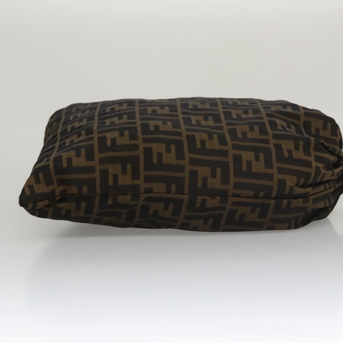 Fendi Zucca Brown Canvas Clutch Bag (Pre-Owned)