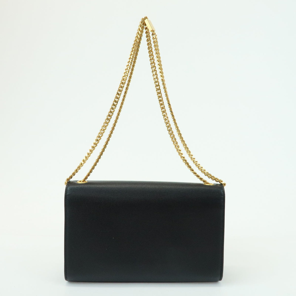 Saint Laurent Classic Monogram Leather Black Leather Crossbody Bag Bag (Pre-Owned)
