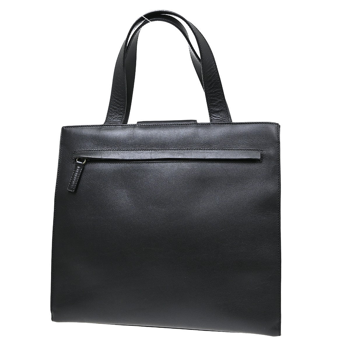 Gucci Vintage Square G Leather Black Leather Handbag (Pre-Owned)