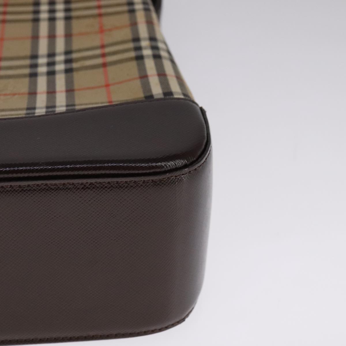 Burberry Nova Check Beige Canvas Shoulder Bag (Pre-Owned)