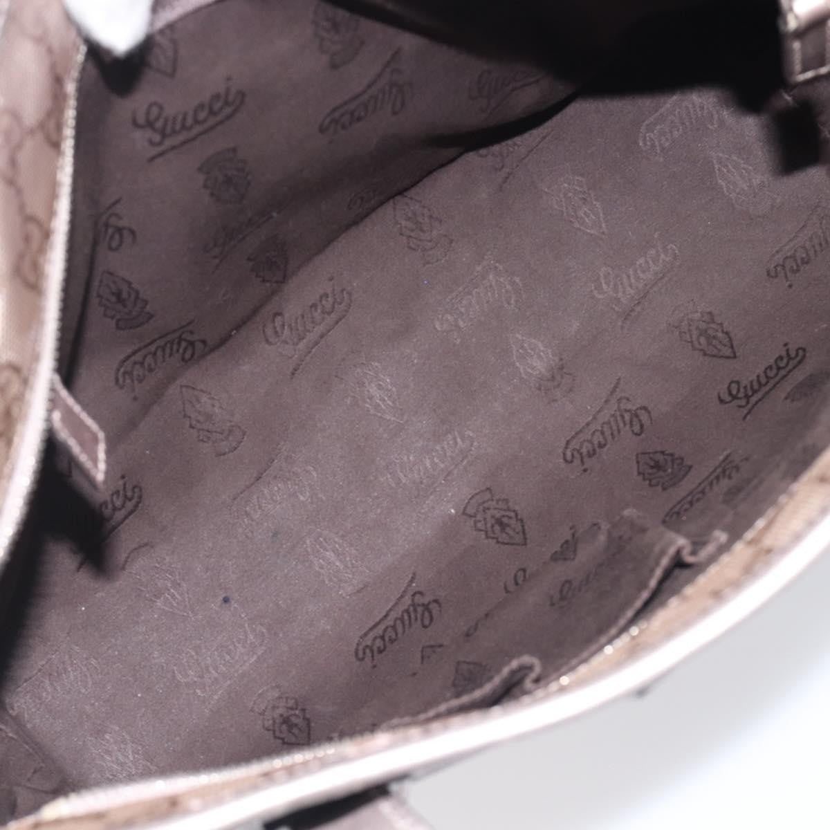 Gucci Tote Gg Imprime Silver Canvas Tote Bag Bag (Pre-Owned)