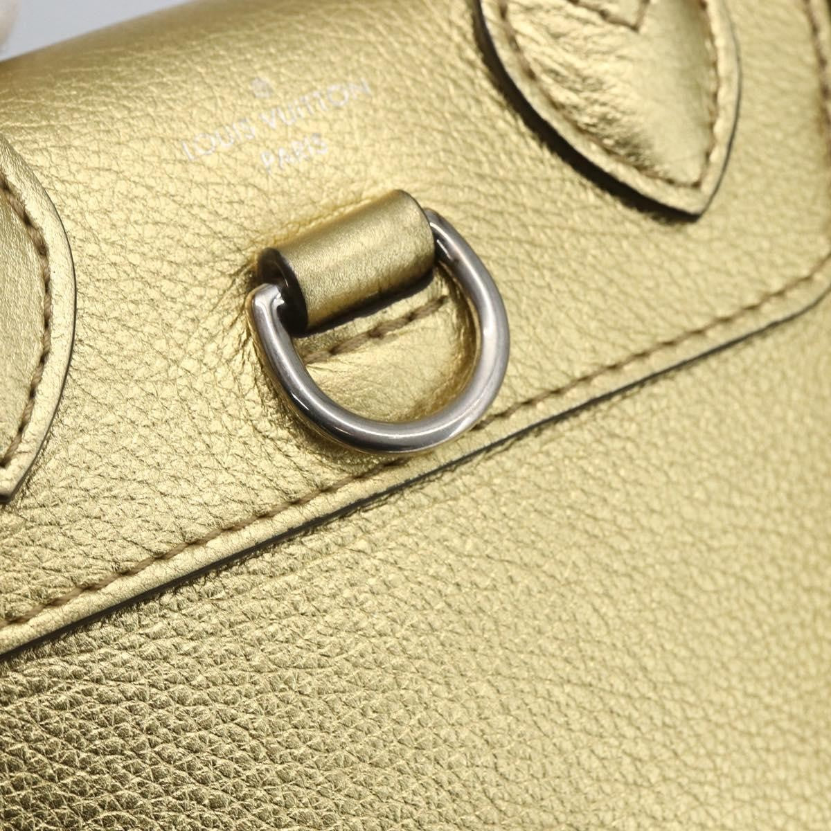 Louis Vuitton Lockme Leather Gold Leather Backpack Bag (Pre-Owned)