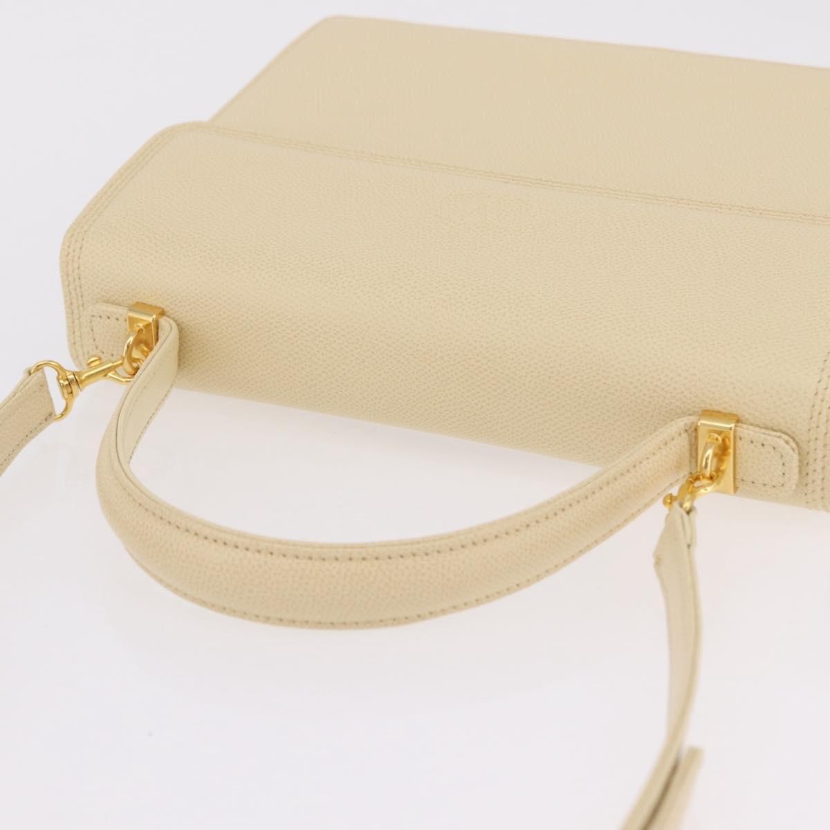 Valentino Garavani Vintage Leather Beige Leather Shoulder Bag Bag (Pre-Owned)