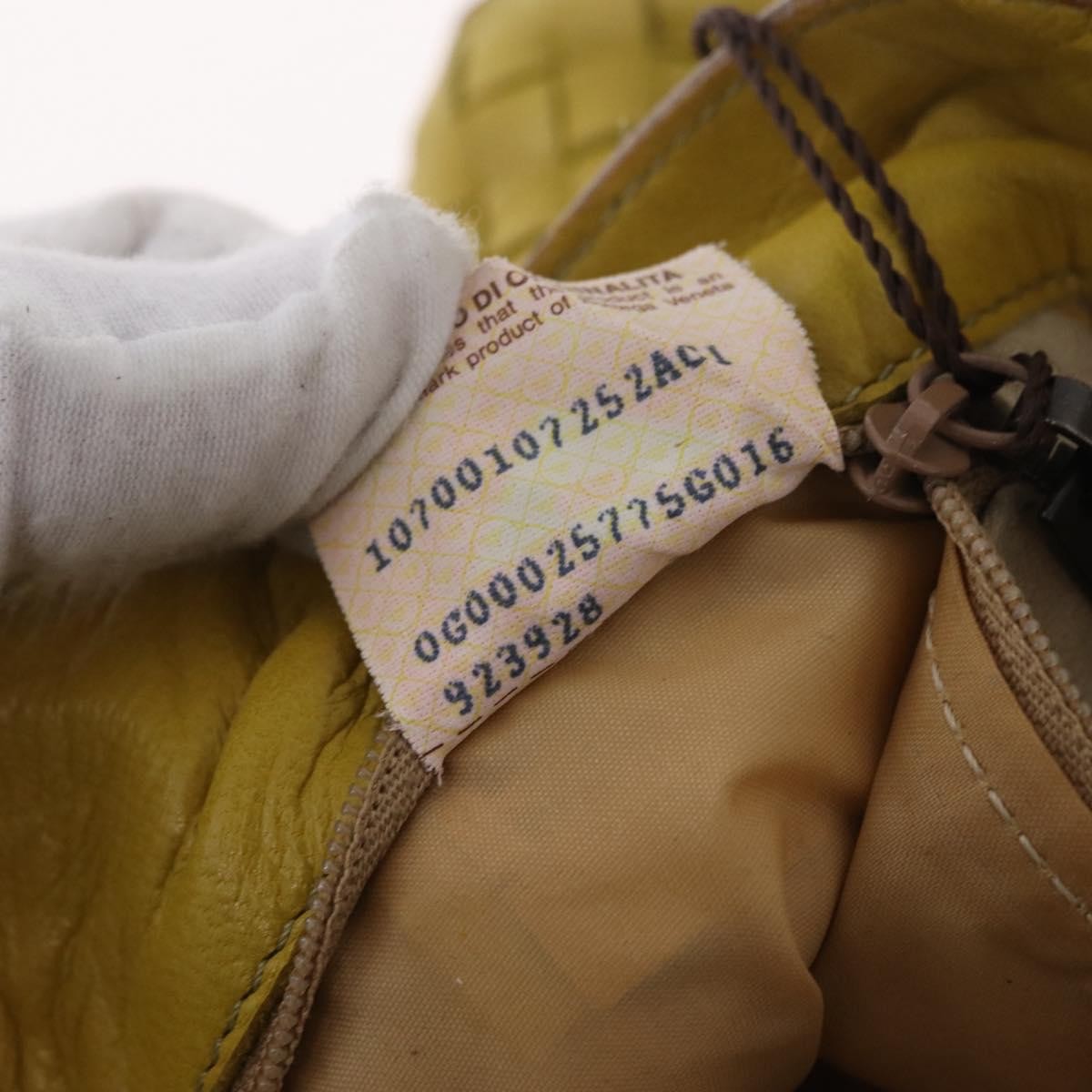 Bottega Veneta Belted Intrecciato Nappa Yellow Leather Tote Bag Bag (Pre-Owned)