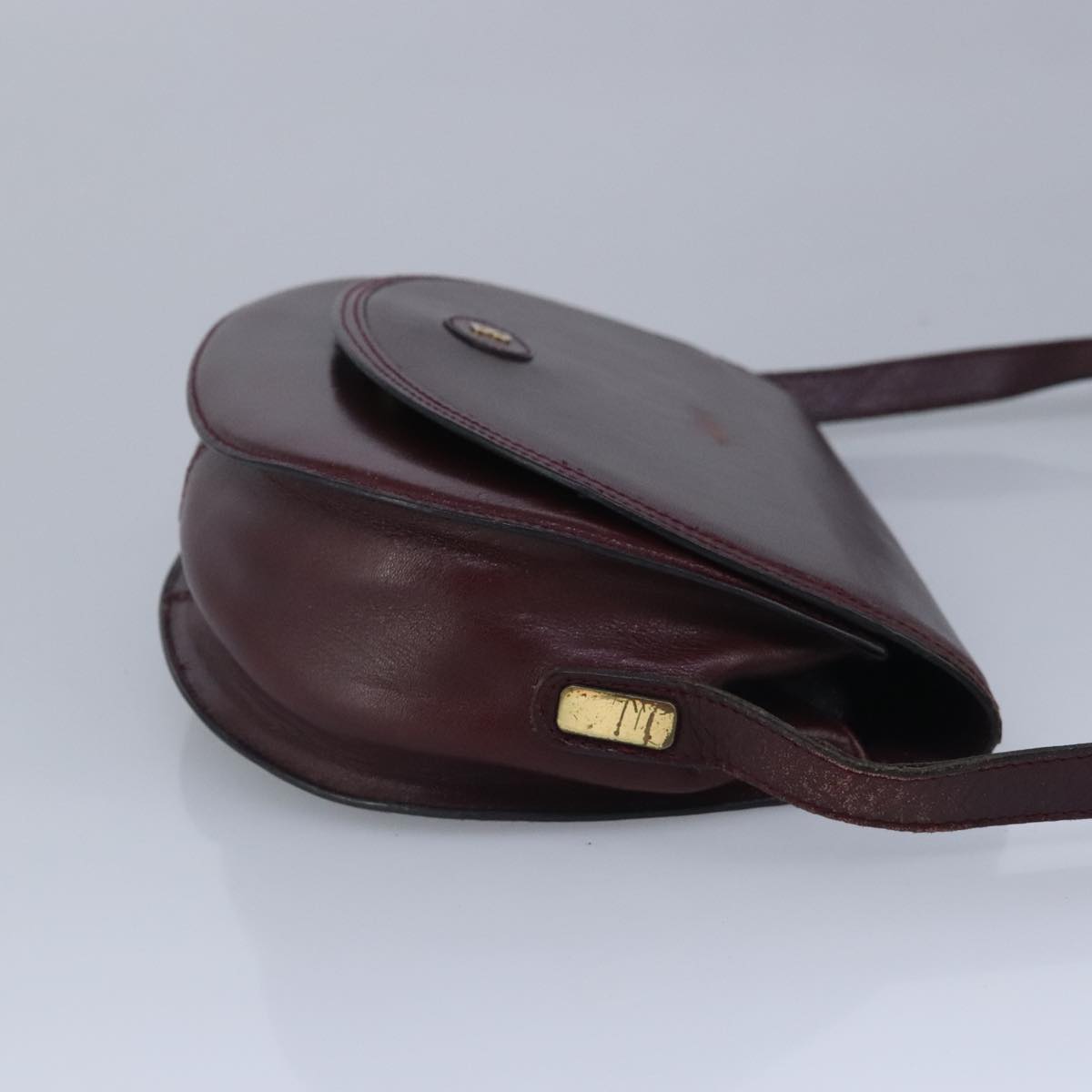 Bally Burgundy Leather Shoulder Bag (Pre-Owned)