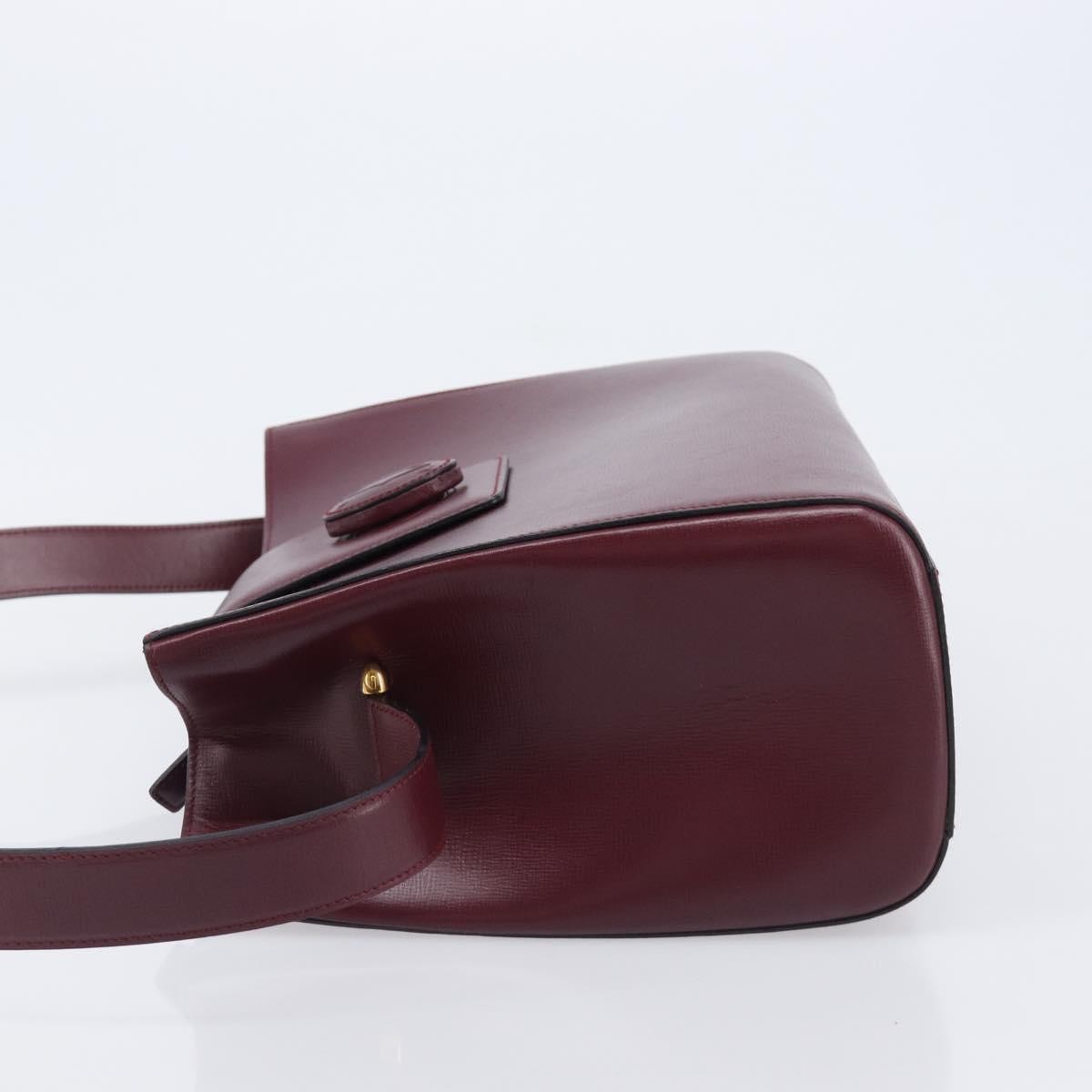 Cartier Must De Cartier Leather Burgundy Leather Shoulder Bag Bag (Pre-Owned)