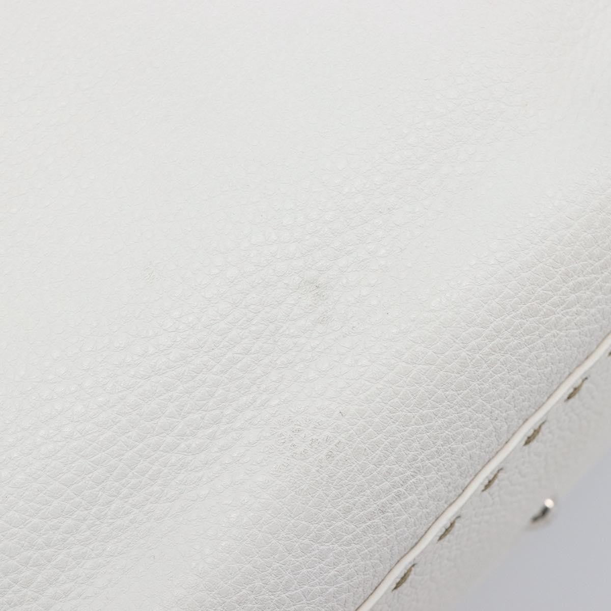 Fendi Selleria 2Bag Leather White Leather Handbag (Pre-Owned)