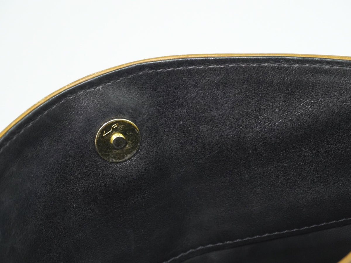Celine Flap Shoulder Leather Black Leather Shoulder Bag Bag (Pre-Owned)