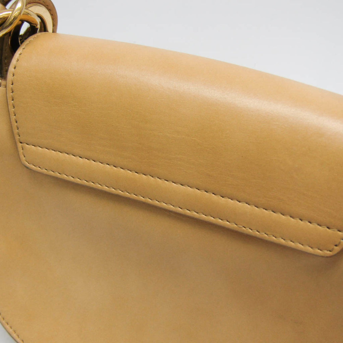 Chloe Tess Suede With Leather Beige Leather Handbag (Pre-Owned)