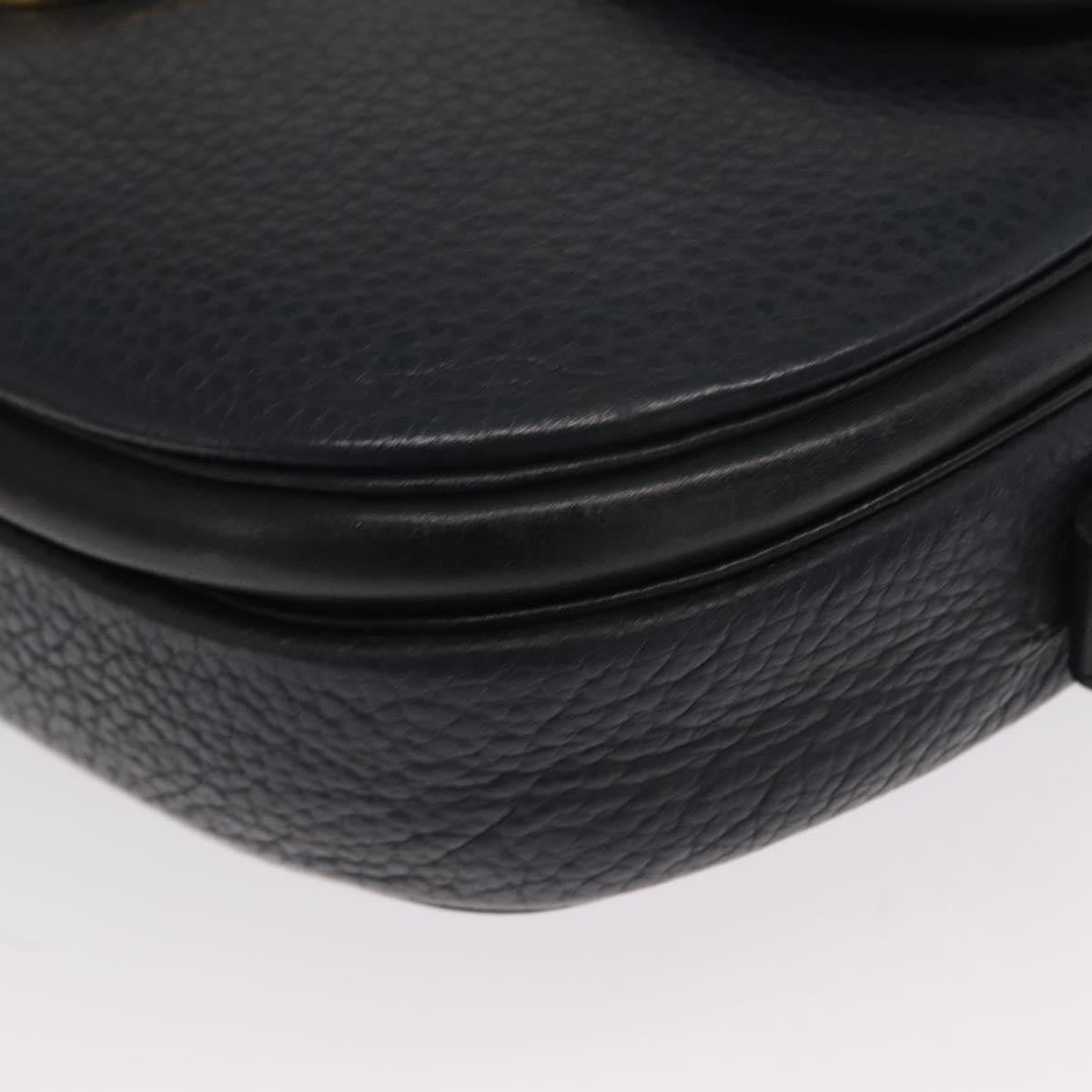 Christian Dior Vintage Leather Navy Leather Shoulder Bag Bag (Pre-Owned)
