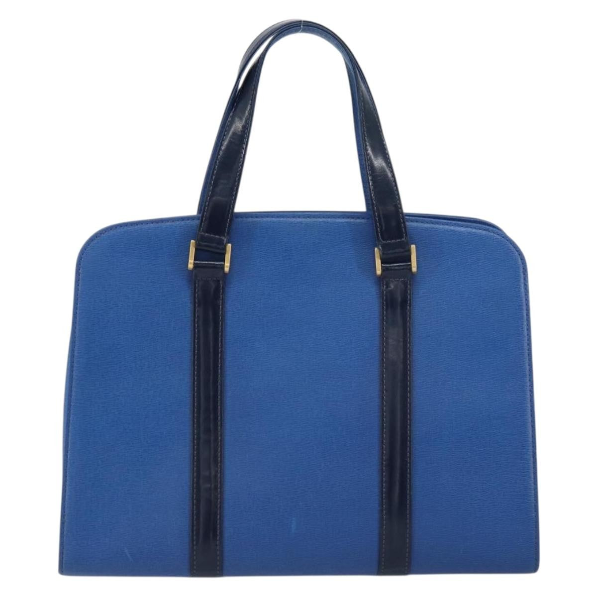 Burberry Vintage Leather Blue Leather Handbag (Pre-Owned)