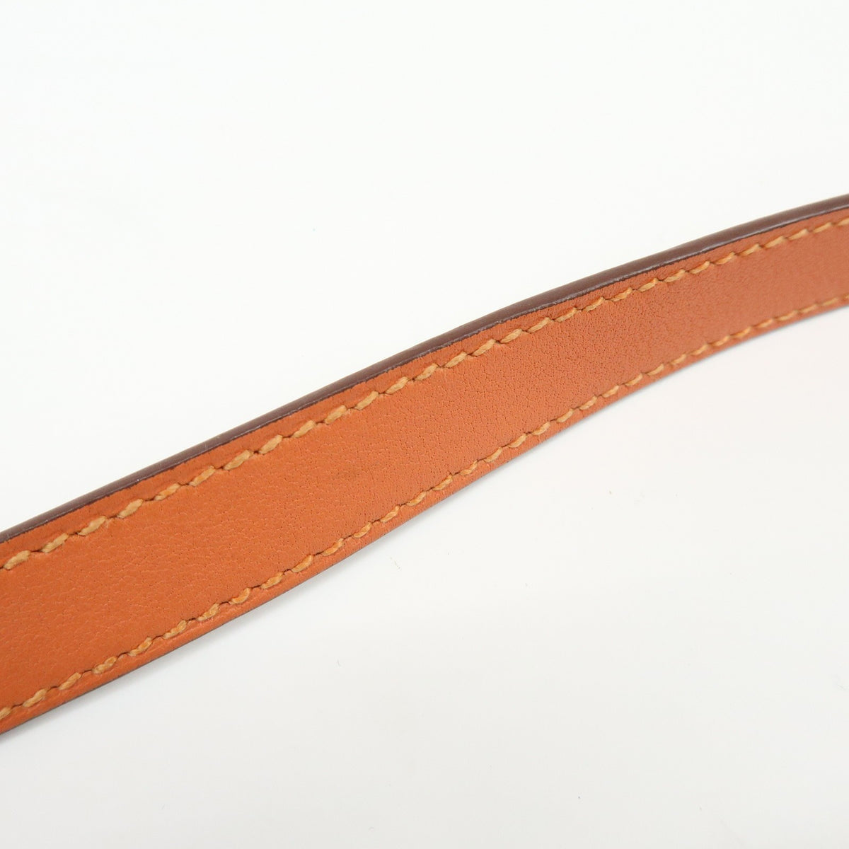 Hermes Kelly Double Tour Leather Orange Leather Bracelet Jewelry (Pre-Owned)