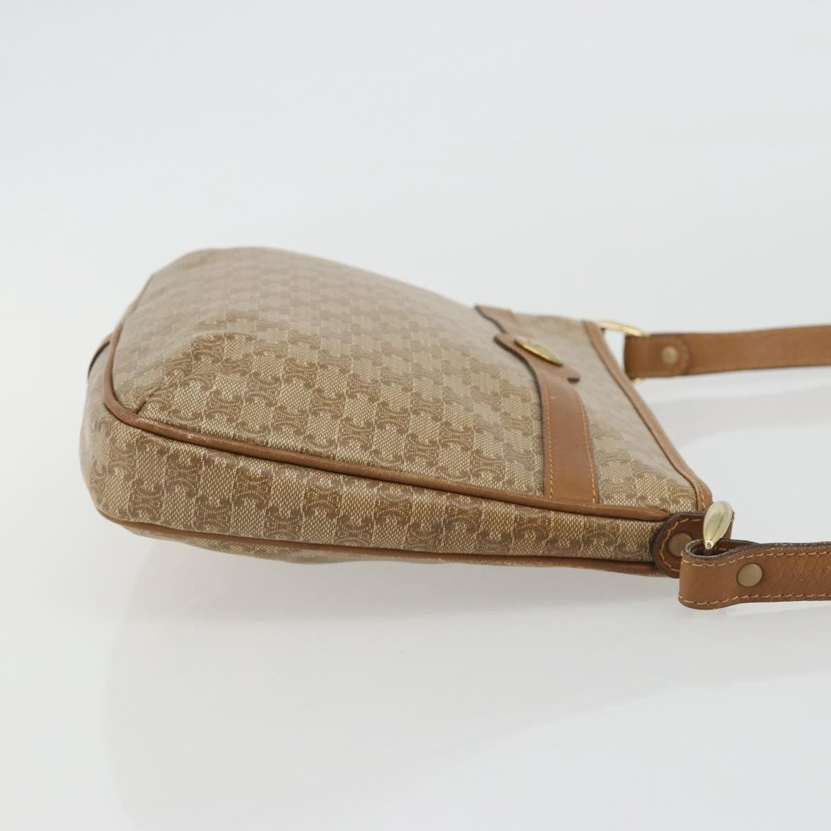Celine Vintage Macadam Canvas Beige Pvc Shoulder Bag Bag (Pre-Owned)