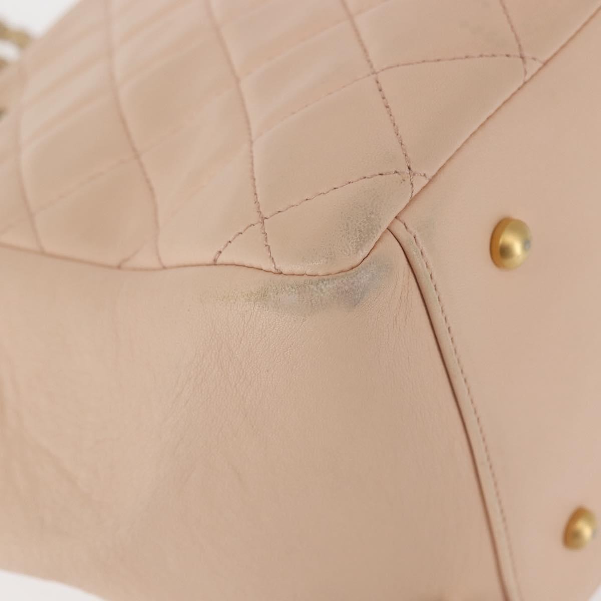 Chanel Petite Timeless Tote Quilted Calfskin Beige Leather Bag (Pre-Owned)