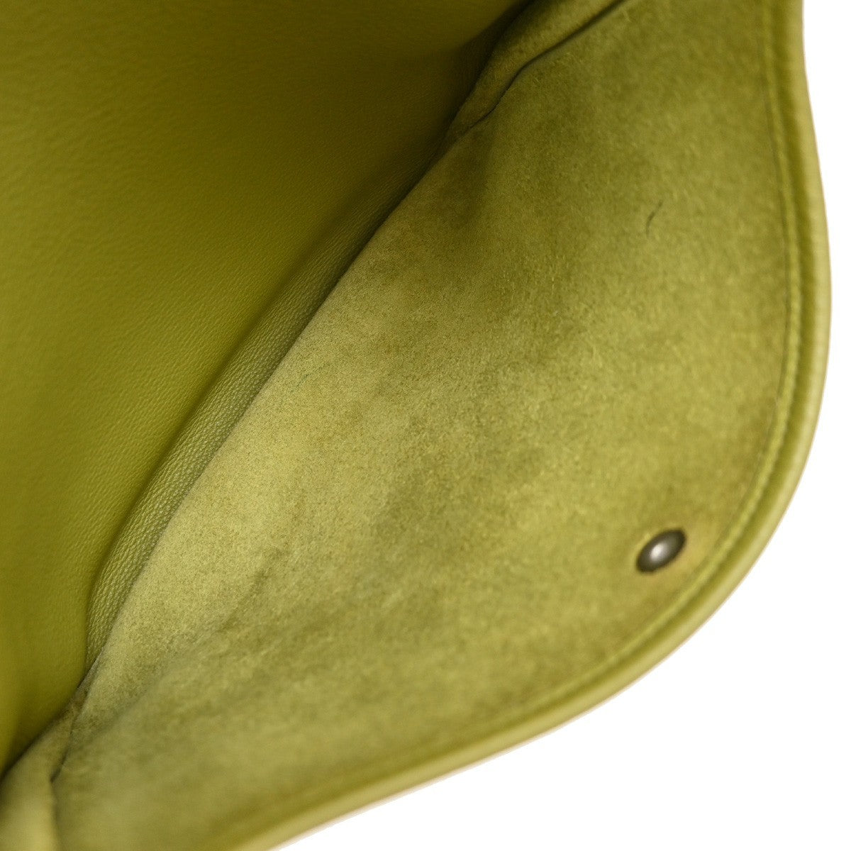 Hermes Evelyne Bag Gen Ii Clemence Green Leather Handbag (Pre-Owned)